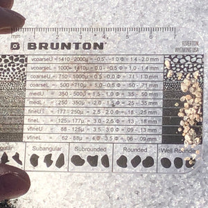 Brunton Grain Size Card